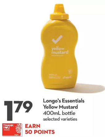 Longo's Longo's essentials yellow mustard offer