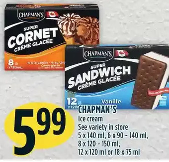 Marché Adonis Chapman's ice cream offer