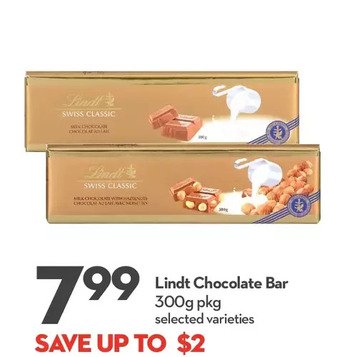 Longo's Lindt chocolate bar offer