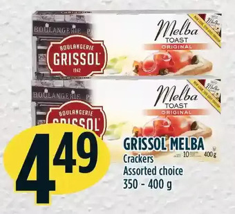 Marché Adonis Grissol melba crackers offer