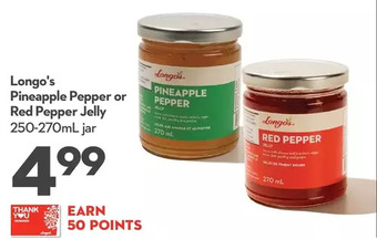 Longo's Longo's pineapple pepper or red pepper jelly offer