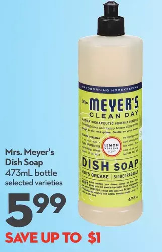 Longo's Mrs. meyer's dish soap offer