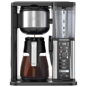 Best Buy Ninja specialty multi-use coffee maker with milk frother - 10 cup - black offer
