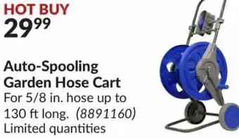 Princess Auto Auto-Spooling Garden Hose Cart for 5/8 in. hose up to 130 ft long. offer