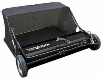 Princess Auto Red Rock 42 in. Tow-Behind Lawn Sweeper Hopper Capacity: 12.9 cu. ft. Powder-coated steel. offer