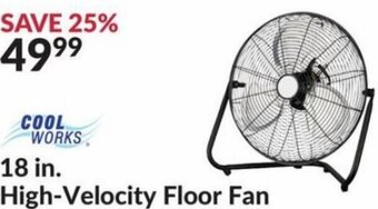 Princess Auto Cool Works 18 in. High-Velocity Floor Fan offer
