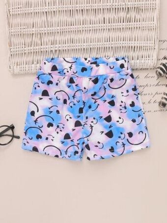 SheIn Toddler boys cartoon graphic tie dye shorts offer