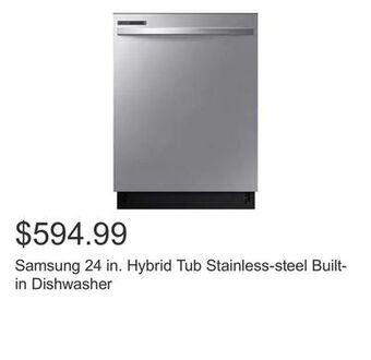 Costco Samsung 24 in. hybrid tub stainless-steel built-in dishwasher offer