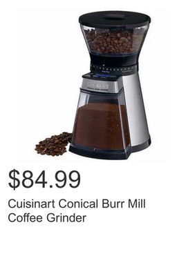 Costco Cuisinart conical burr mill coffee grinder offer