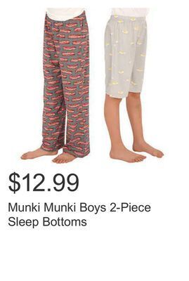 Costco Munki munki boys 2-piece sleep bottoms offer