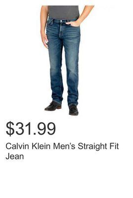 Costco Calvin klein men's straight fit jean offer