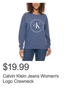 Costco Calvin klein jeans women's logo crewneck offer