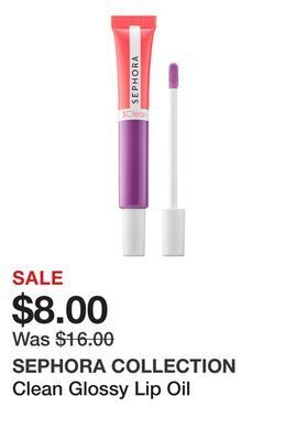 Sephora Clean glossy lip oil offer
