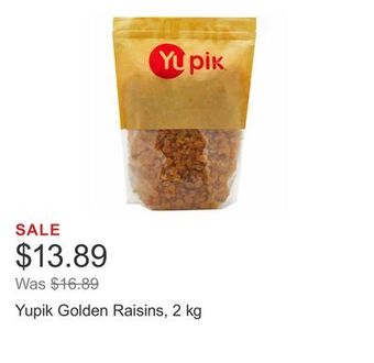 Costco Yupik golden raisins, 2 kg offer