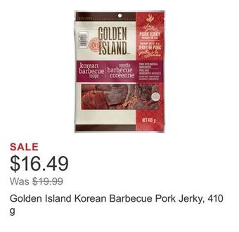 Costco Golden island korean barbecue pork jerky, 410 g offer