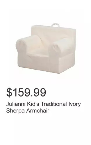 Costco Julianni kid’s traditional ivory sherpa armchair offer