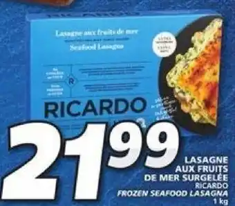 IGA Ricardo Frozen Seafood Lasagna 1kg offer