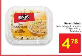 Walmart Reser's salads offer