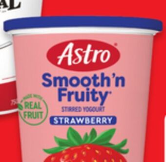Walmart Astro smooth 'n fruity yogurt tubs offer
