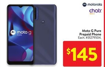 Walmart Moto g pure prepaid phone offer