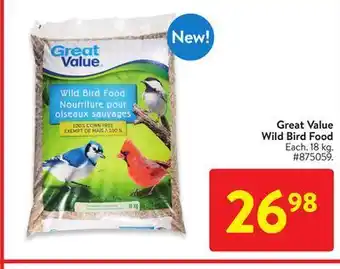 Walmart Great value wild bird food offer