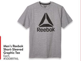 Walmart Men's reebok short-sleeved graphic tee offer