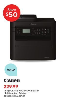 Staples Canon imageclass mf264dw ii laser multifunction printer offer