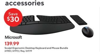 Staples Microsoft sculpt ergonomic desktop keyboard and mouse bundle offer