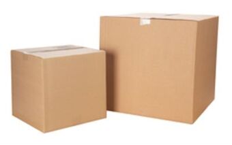 Staples brown kraft corrugated box