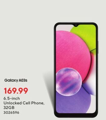 Staples Samsung galaxy a03s 6.5-inch unlocked cell phone, 32gb offer