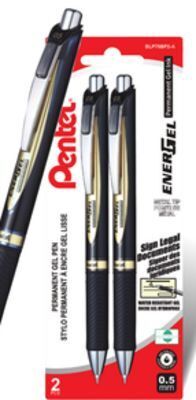 Staples Pentel energel permanent ink pens, 2 pk offer