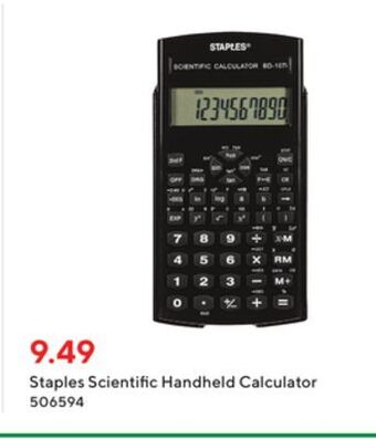 Staples Staples scientific handheld calculator offer