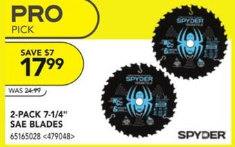 Lowe's Spyder 2-pack 7-1/4 sae blades offer