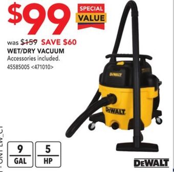 Lowe's Dewalt wet/dry vacuum offer