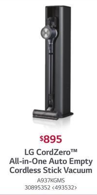 Lowe's Lg cordzero all-in-one auto empty cordless stick vacuum offer