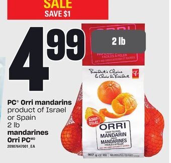 Independent Grocer Pc® orri mandarins, 2 lb offer