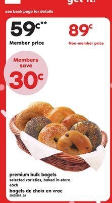 Independent Grocer Premium bulk bagels offer