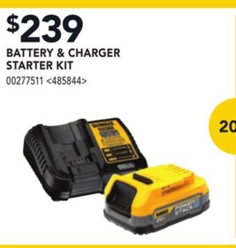 Lowe's Dewalt battery and charger starter kit offer