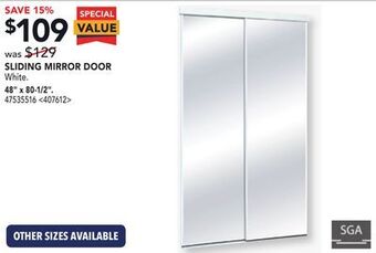 Lowe's Sga sliding mirror door 48 x 80-1/2 offer