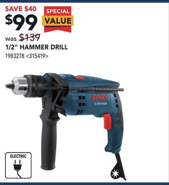 Lowe's Bosch 1/2 hammer drill offer