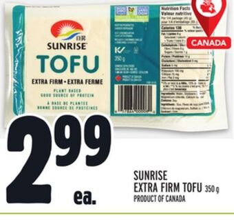 Metro Sunrise extra firm tofu offer