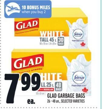 Metro Glad garbage bags offer