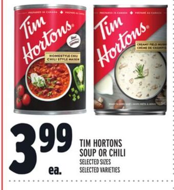 Metro Tim hortons soup or chili offer