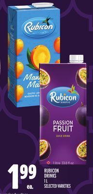Metro Rubicon drinks offer