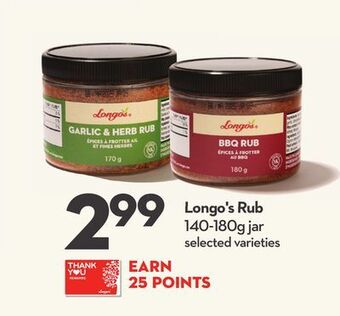 Longo's Longo's rub offer