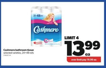 Real Canadian Superstore Cashmere bathroom tissue, 24=48 rolls offer