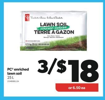 Real Canadian Superstore Pc® enriched lawn soil, 25 l offer