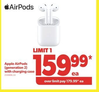 Real Canadian Superstore Apple airpods (generation 2) with charging case offer