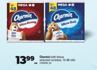 Real Canadian Superstore Charmin bath tissue, 12=48 rolls offer