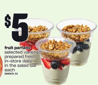 Loblaws Fruit parfaits offer